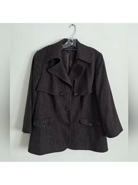 LAFAYETTE 148 | Wool Linen Blazer Jacket Brown Sz 16